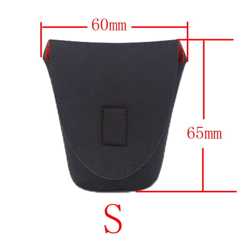 1pcs S M L XL XXL Neoprene waterproof Soft Camera Lens Pouch bag Case Size: Light Grey