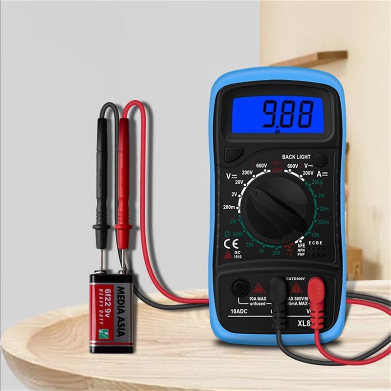 Multímetro Digital XL830L, alta precisión, automático, amperímetro, voltímetro, condensador inteligente, probador de temperatura Hz