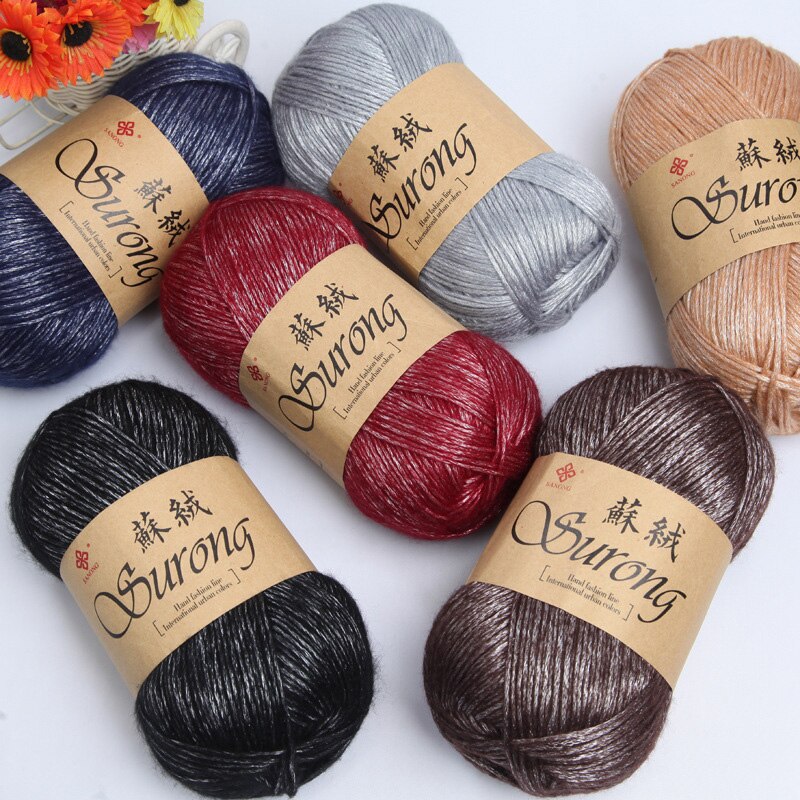 Fils à tricoter en coton, 1kg, fil en laine épais pour tricoter, Crochet, couture, écharpe, bricolage à la main