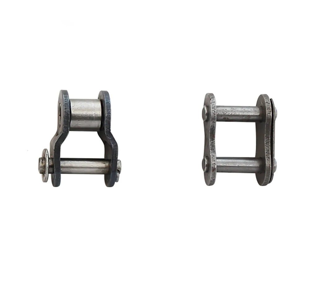 Conector de cadena de rodillo de una sola fila, hebilla de unión de cadena Industrial de acero al carbono 04C/05B/06B/08B/10B/12B/16B