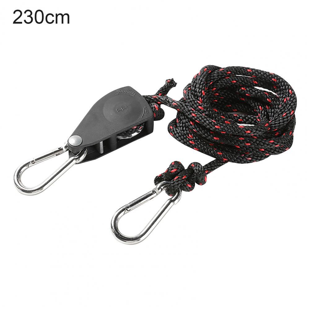 Sturdy Pulley Wheel Solid Adjustable Lightweight Pulley Sling Lifting Rope Hook Ratchet Load:  2.3m