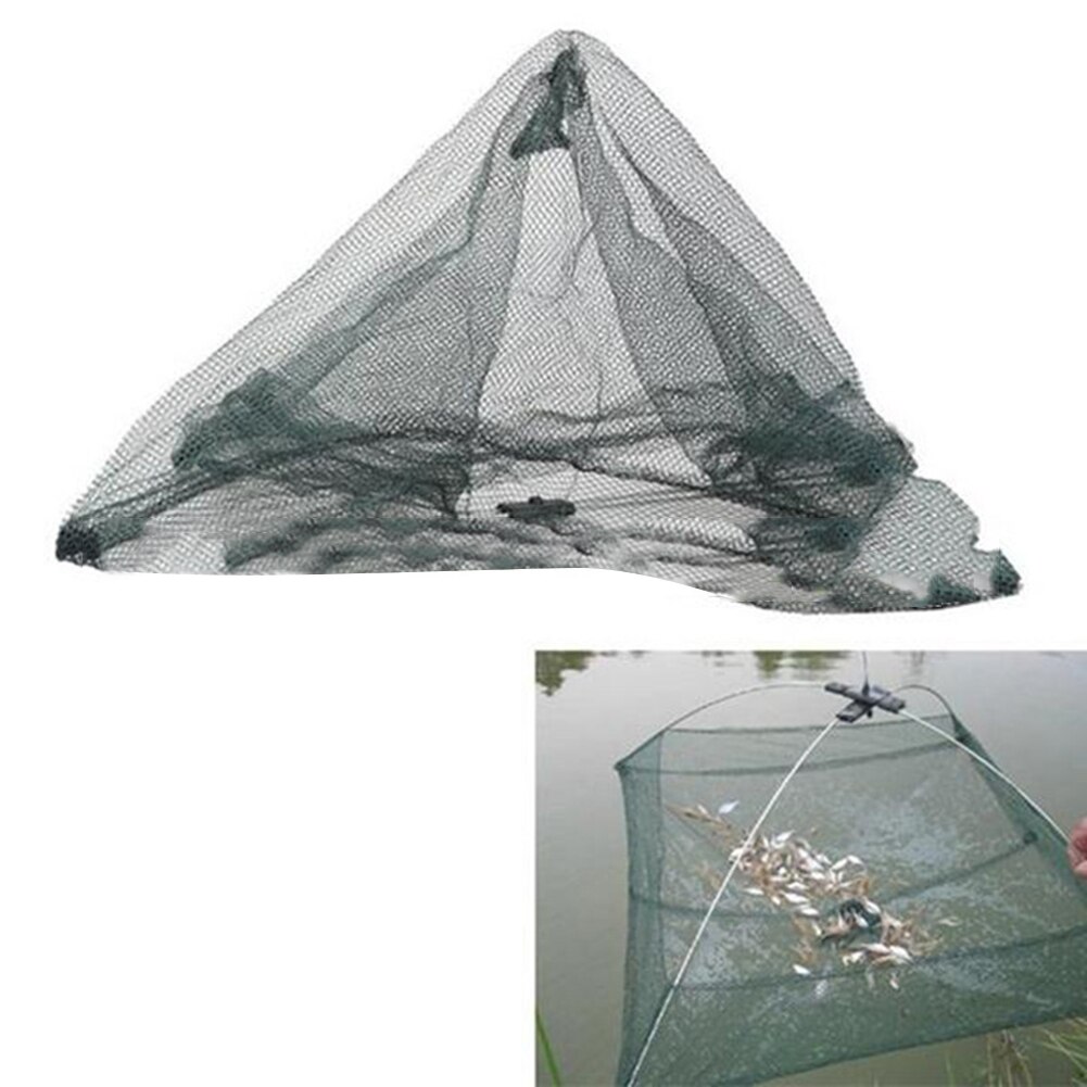 Collapsible And Foldable Portable Fishing Nets Nylon Pull-Out Trapping Nets Trap Cage Mesh Fishing Crayfish Net Tools