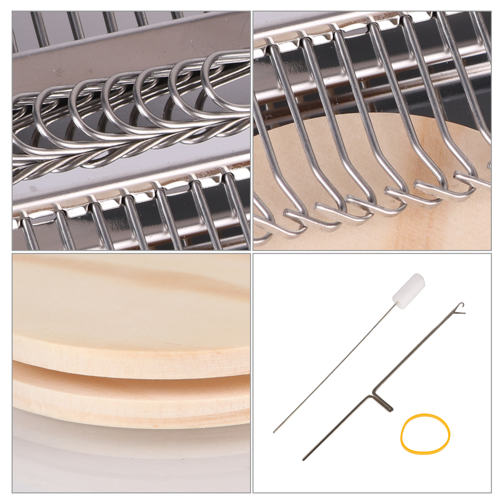 Herramientas de tejer, marco pequeño, telar pequeño, tapiz manual, telar de madera, marco de tejer, máquina de zurcir para reparar ropa y pantalones vaqueros