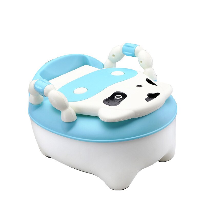 Children Pot Baby Potty Baby Toilet Potty Training Urinal Travel Baby Toilet Seat Potty Kids Chair Toilet Seat Children's Pot: Blue cow