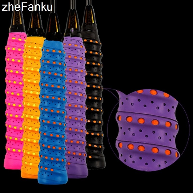 1Pc Solid Color Anti-slip Breathable Sport Over Grip Sweatband Tennis Overgrips Tape Badminton Racket Grips Sweatband