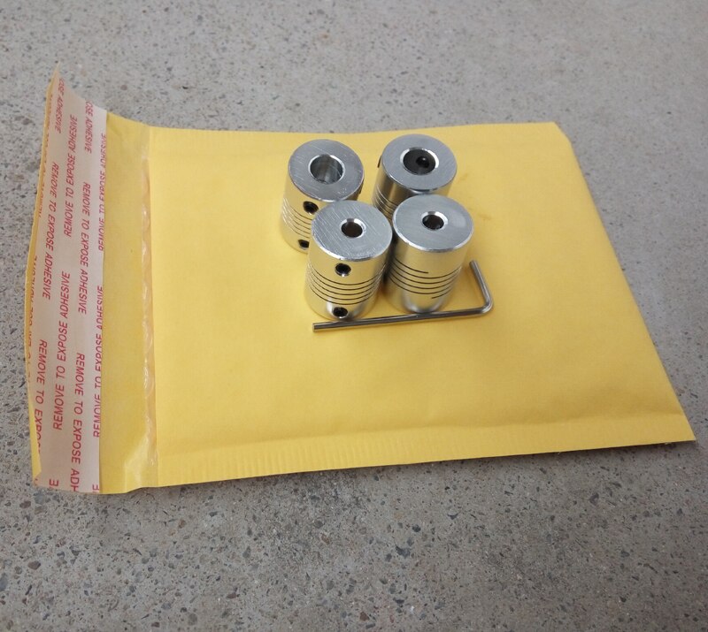 4 stuks/partij Askoppeling 6mm Om 8mm Flexibele Koppeling 6*8mm OD 19x25mm stappenmotor 6*8mm CNC machine motor jaw
