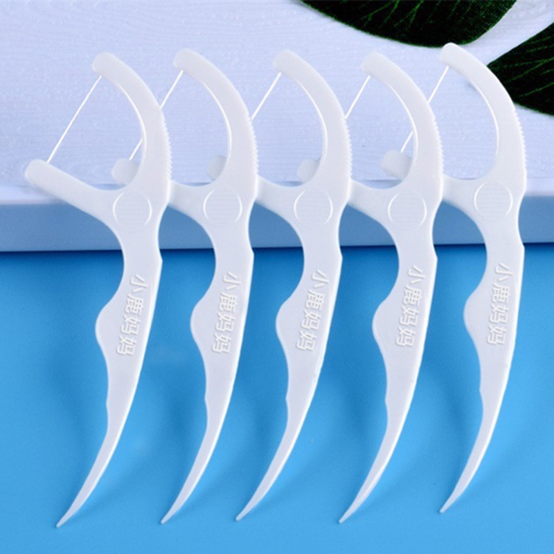50/100pcs Dental Floss Flosser Picks Toothpicks Sticks with Thread Interdental Brush Tooth Cleaning Dental Floss Pick