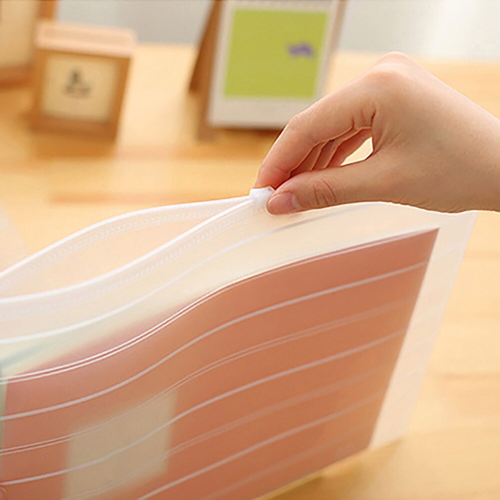 A4 A5 Transparent Office Document Bag File Holder Clear Binder Office Organizer Ticket Pocket Classeur A4