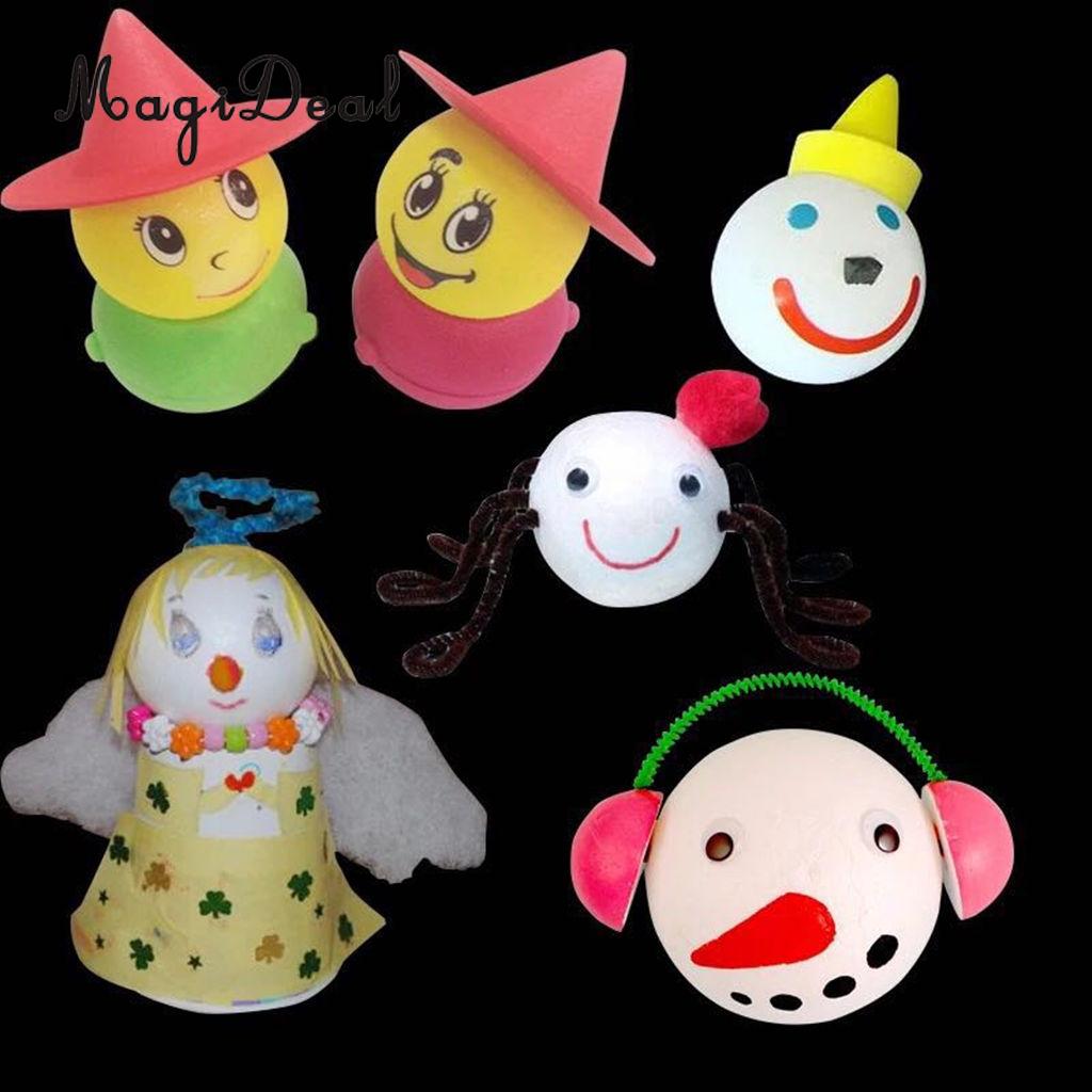 10 stuks 90mm modelleer-piepschuimballen van massief wit polystyreen voor doe-het-zelf kerstfeestdecoratie.