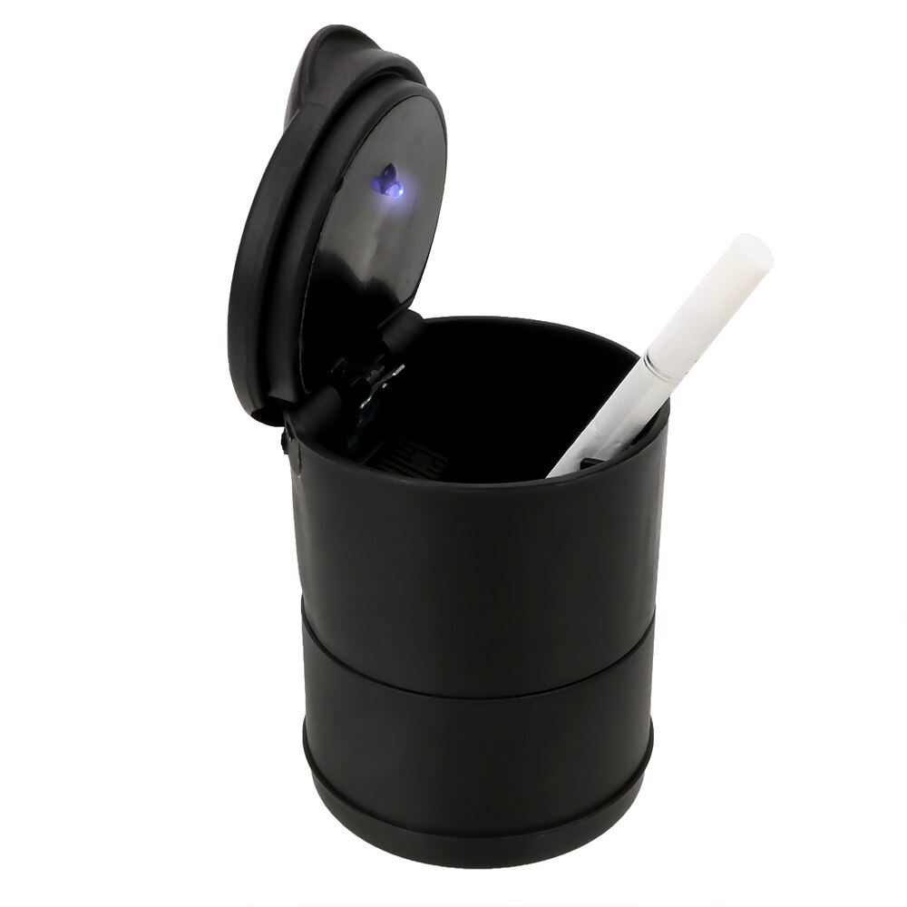 Cenicero para coche con luz LED, accesorios para coche con estilo, Material ignífugo PBT, cenicero para automóvil