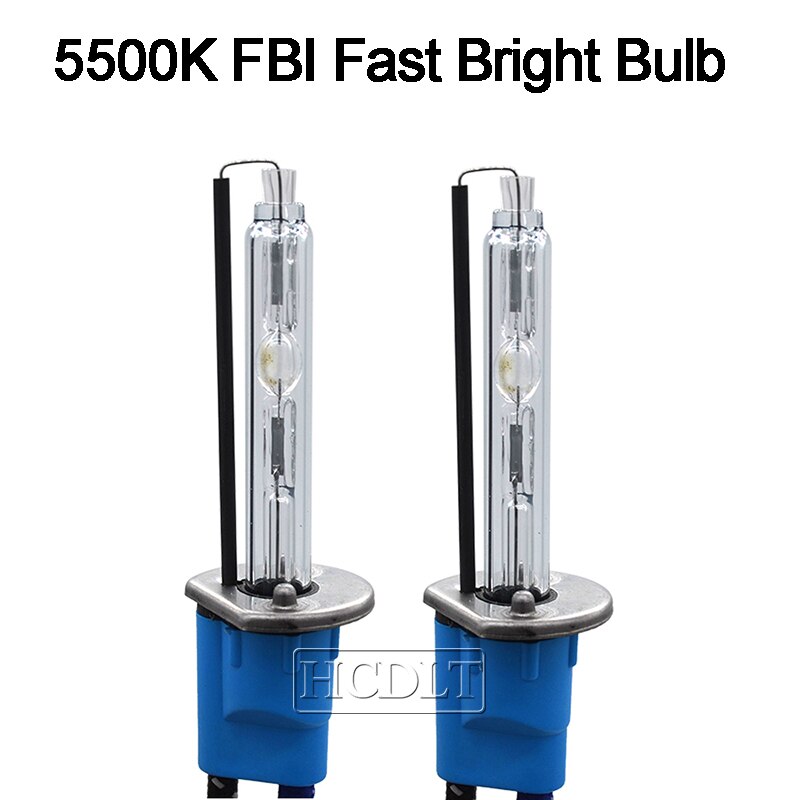 HCDLT-Kit de Xenón HID F5, lámpara de xenón de arranque rápido y brillante, 55W, H7, 5500K, lámpara H1, H3, H11, D2H, HID