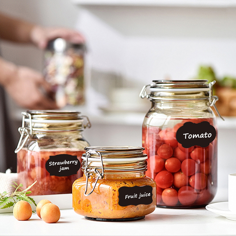 Löschbare Tafeletiketten, wasserfeste Aufkleber, Glasetiketten, Basteln, Küche, Tafelaufkleber, Flaschenetiketten + Marker