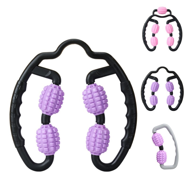 2/4/5 Wheel U Shape Trigger Point Massage Roller for Arm Leg Neck Muscle Tissue for Fitness Gym Yoga Pilates Sports