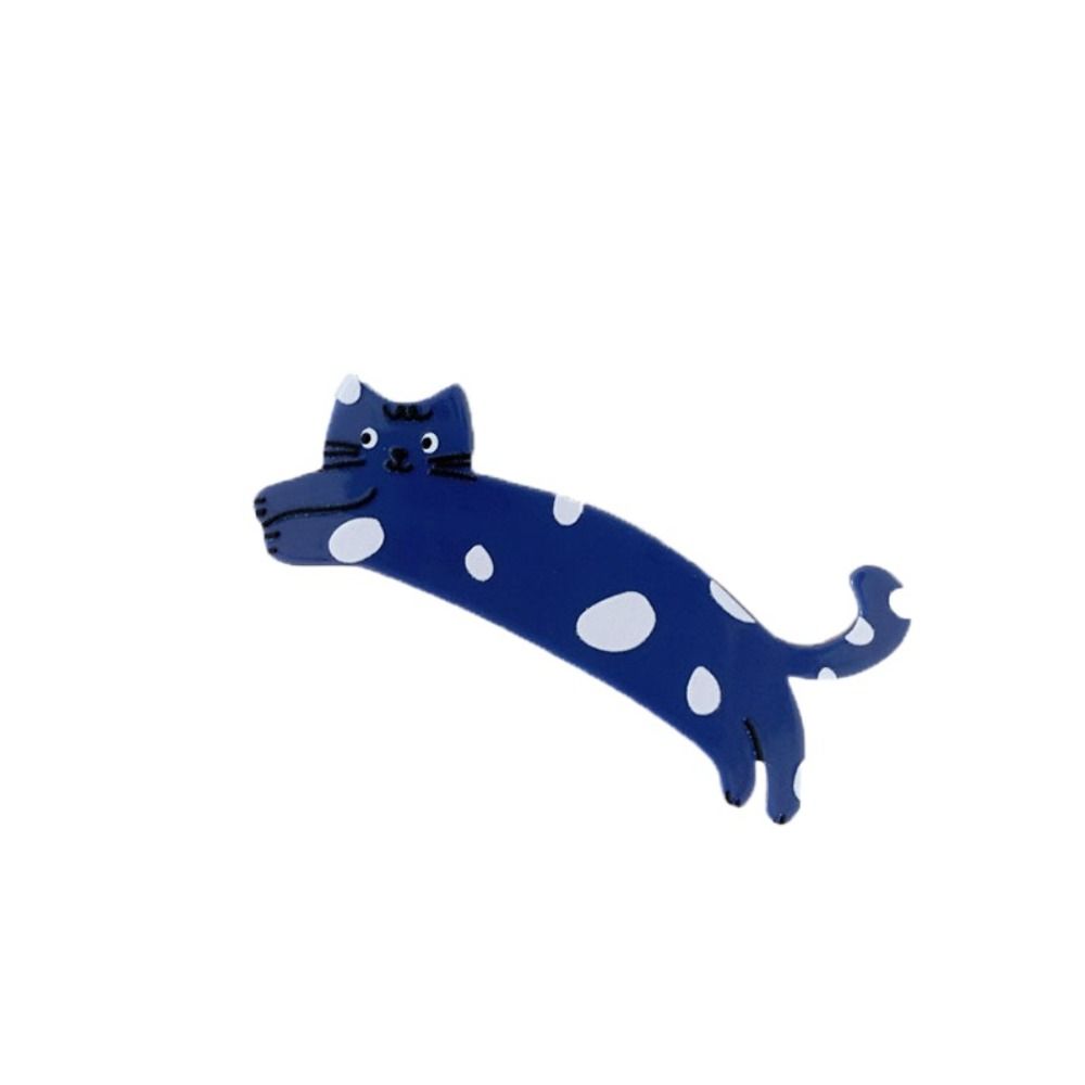 Pinza de pelo de ácido acético de gato de dibujos animados, pinza lateral acrílica, pinza de pico de pato para mascotas, horquilla colorida: Rojo