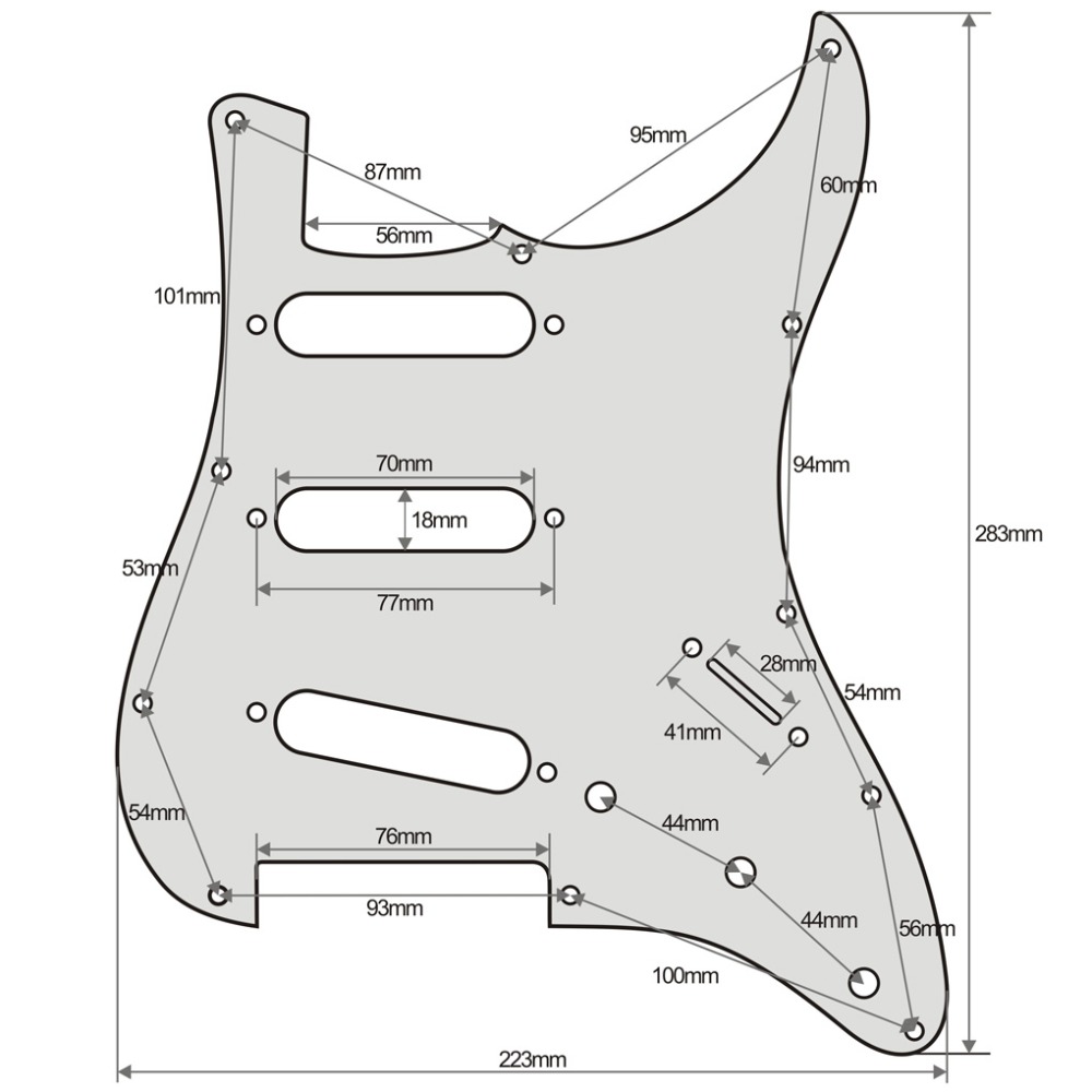 FLEOR 11-See ST SSS Schlagbrett E-Gitarre Schlagbrett Schlagbrett und Schrauben, 10 Farben zur Auswahl