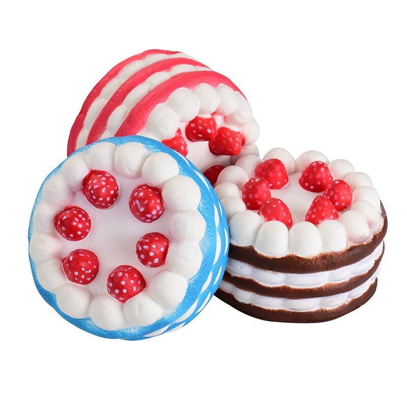 Cute Skuishy Cake Stress Reliever Strawberry Cake Scented Super Slow Rising Kids Toy Cute Squishy Antistress Anti-stress Toy