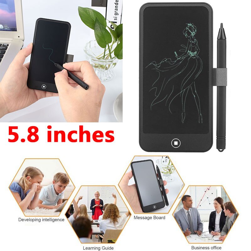 Ultra Thin 5.8 Inch Mini LCD Writing Tablet Home Kids Graphics Board Handwriting Pads Board + Pen LCD Screen