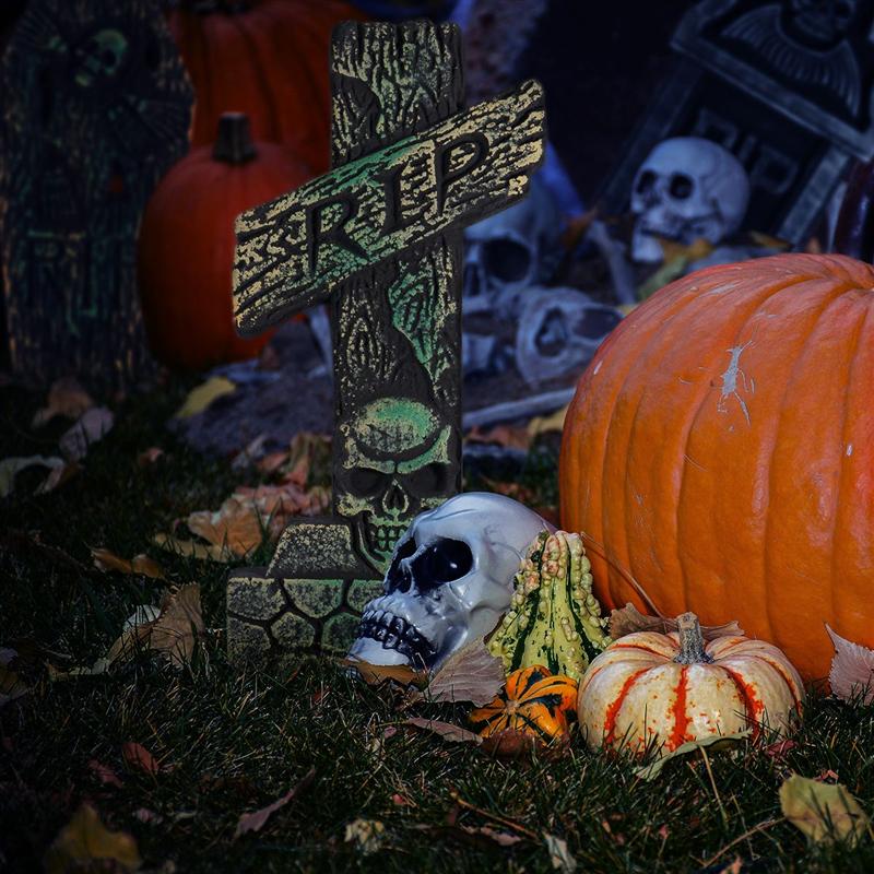 Unomor 6Pcs Halloween Grafsteen Decoraties Realistische En Herbruikbare Spookhuis Tuin Decoraties En Accessoires