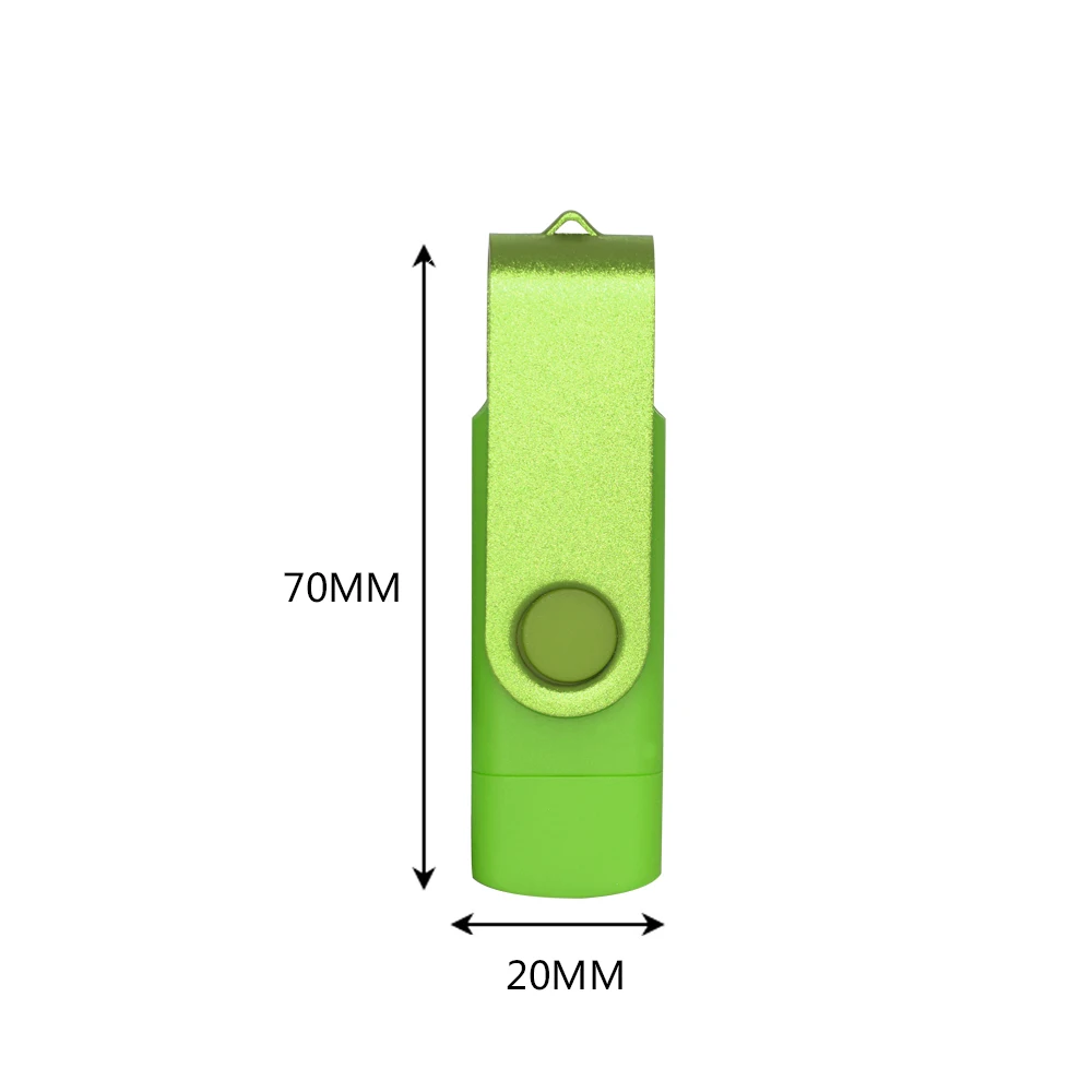Unidade flash usb rotativa 128gb 32gb 16gb pen drive 256gb pendrive 64gb 4g otg 2 em 1 memória usb vara tipo c usb 2.0
