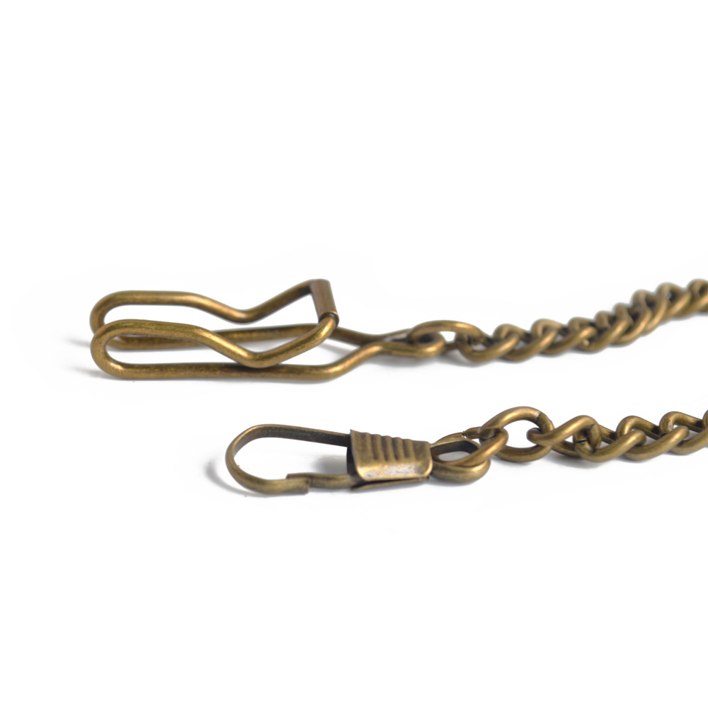 Rustfrit stål 37cm fob kæde til mænd eller kvinder smykker tilbehør lommeur kæde