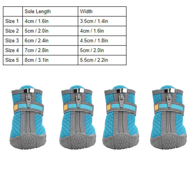 Chaussures imperméables antidérapantes pour animaux de compagnie, bottes de neige, légères, respirantes, pour chien, petit chiot, 4 pièces