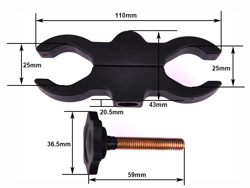 Acht-Vormige Torch Fiets Verhooging Beugel Klem Stalen Klem 25mm Bevestiging Armatuur Fittings