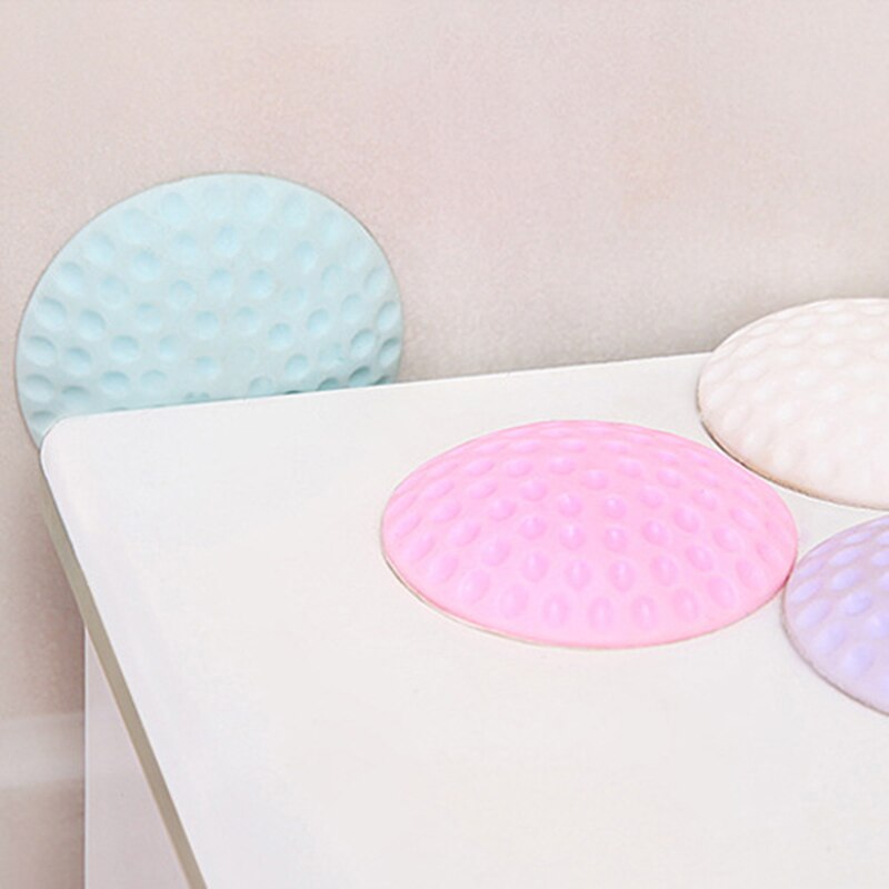 1Pcs/4 Pcs Silicone Self Adhesive Wall Protectors Door Handle Crash Pad Guard Stoppers Self Child Safety Table Corner Protector