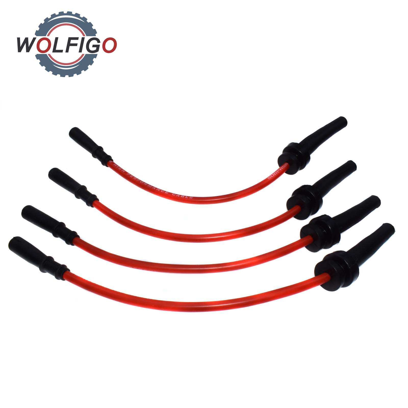 WOLFIGO, 4 Uds., Cable de bujía para motor de coche, Cable de encendido para Chrysler PT Cruiser, Sebring para Dodge Stratus SE RT 671-4079