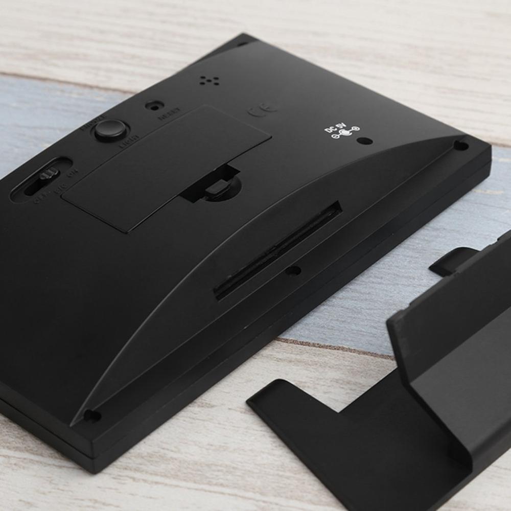 Electronic Digital LCD Desk Clock Temperature Humidity Monitor Clock Thermometer Hygrometer Weather Forecast Table Clock