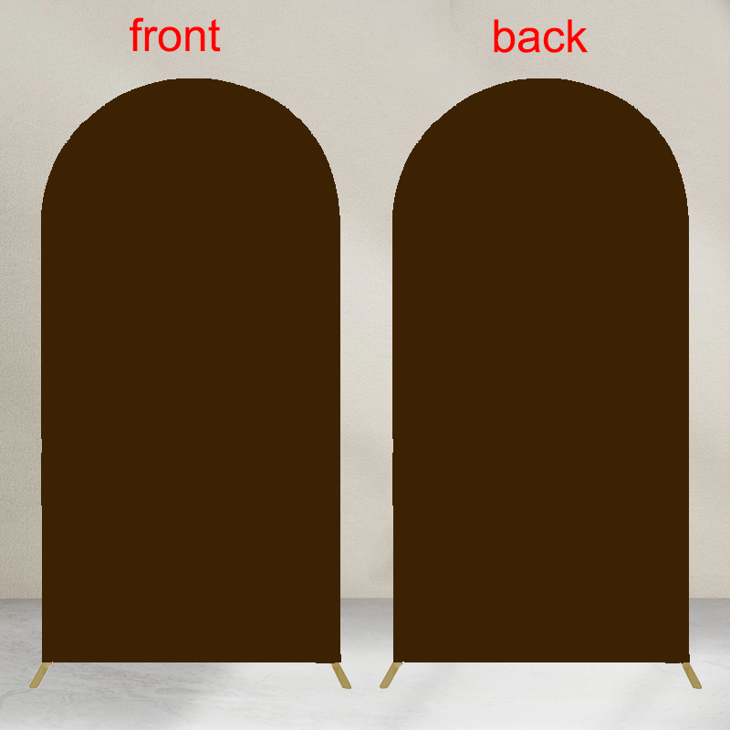 Double Sided Arch Backdrop Cover available in 15 colors Suitable for 4 different arch backdrop stands Made of elastic fabric: Brown