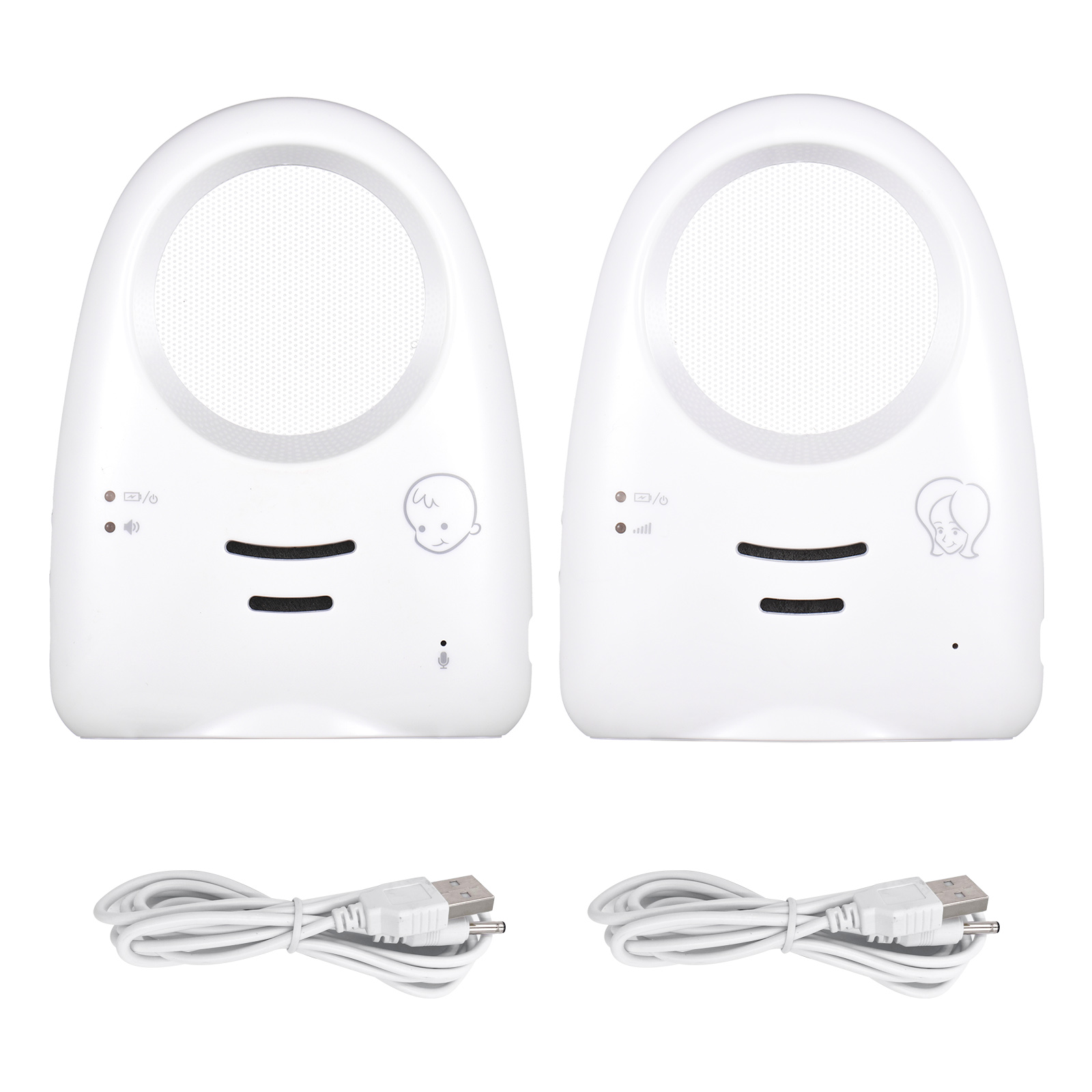 Babyfoon Draagbare 2.4Ghz Draadloze Digitale Audio Monitor One-Way Talk Kristalhelder Baby Cry Detector Gevoelige Transmissie: Default Title