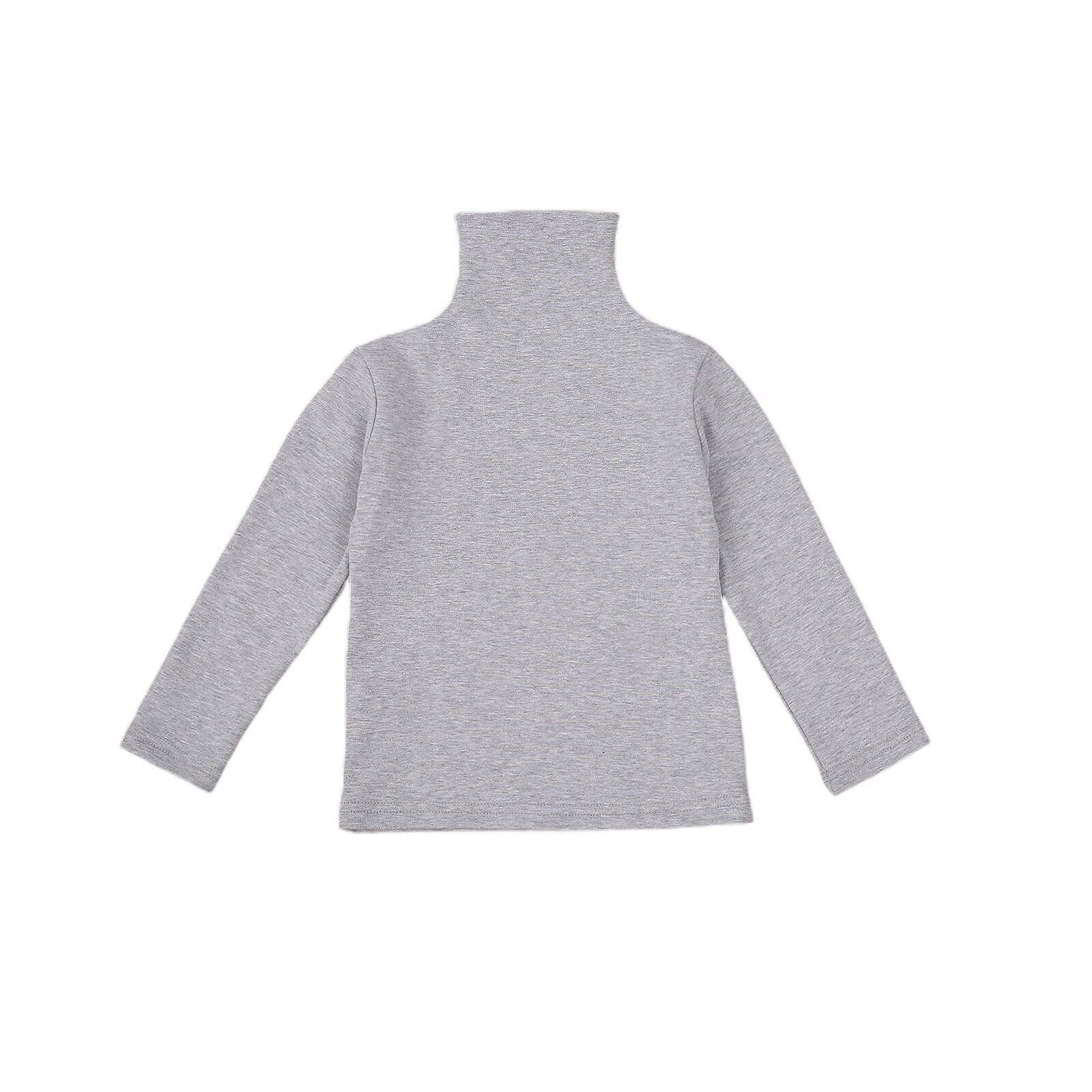 Peuter Infant Kid Kind Meisje T-shirt Wit Zwart Grijs Herfst Lange Mouwen Coltrui Herfst T Shirt Top: Grijs / 3T