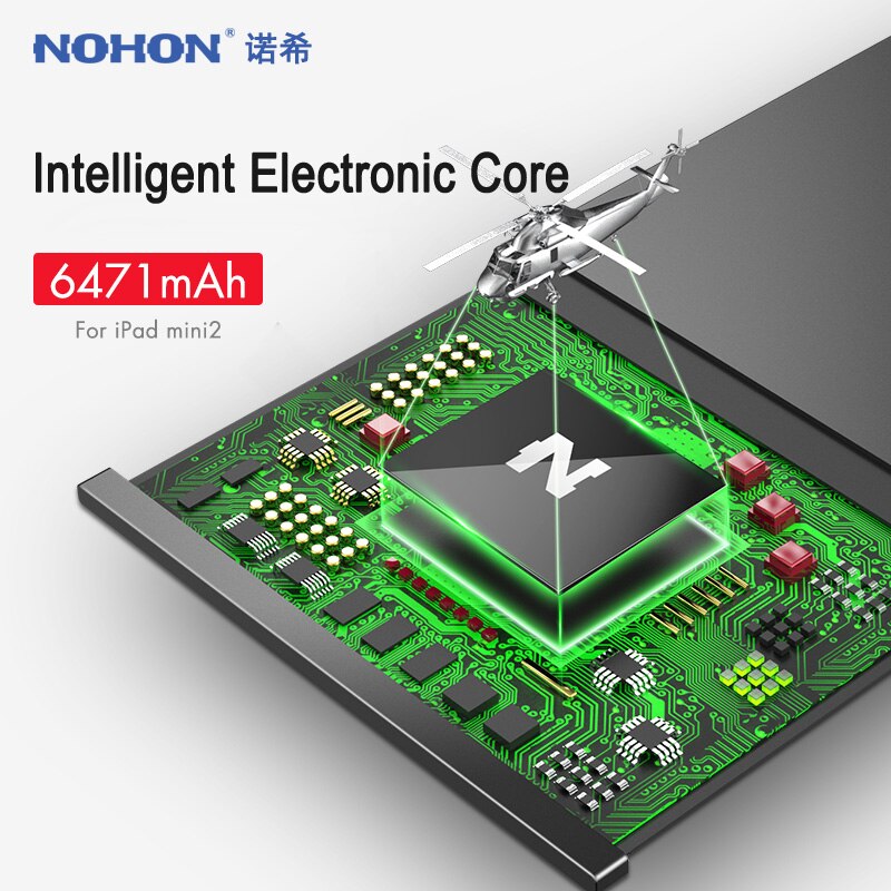 NOHON Battery For Apple iPad Mini 2 3 A1489 A1490 A1491 A1599 Mini2 Mini3 6471mAh Replacement Lithium Polymer Bateria Free Tools