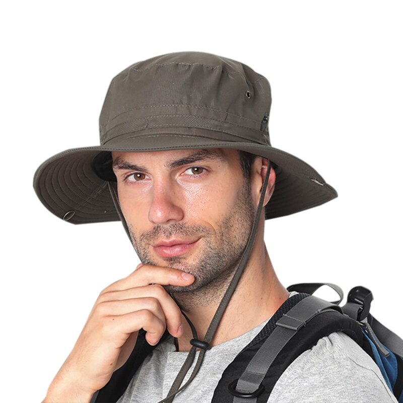 Sneldrogende visser hoeden Outdoor wandelen camping vissen hoed outdoor sport cap ademend comfortabele sneldrogend Emmer caps: JG