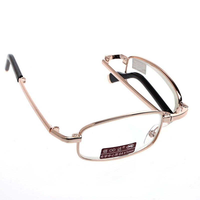 Mini Faltbare Lesebrille Metall Volle Rahmen fallen Brillen + 1,00 bis + 4,00 1 einstellen