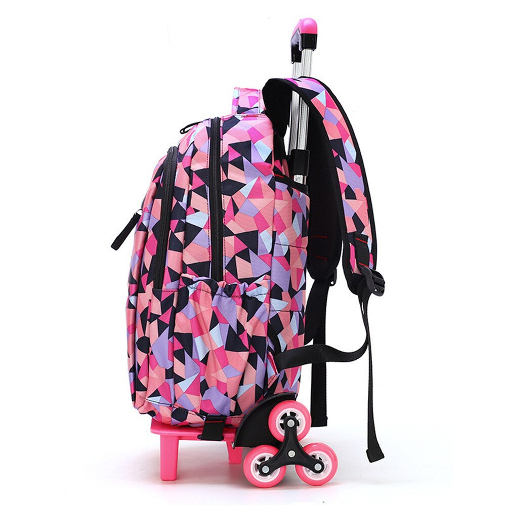 Sac à dos d'enfants sur des sacs d'école de roues avec 2/6 roues sacs d'école détachables de chariot pour le sac imperméable de livre d'enfants de garçons de filles