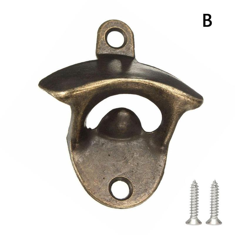 Abridor de botella de herramientas de cocina, abridor de cerveza de Soda abierto de montaje en pared de bronce, abridor de vino, cocina, botella de vidrio de , barras de tapa W9L7: B