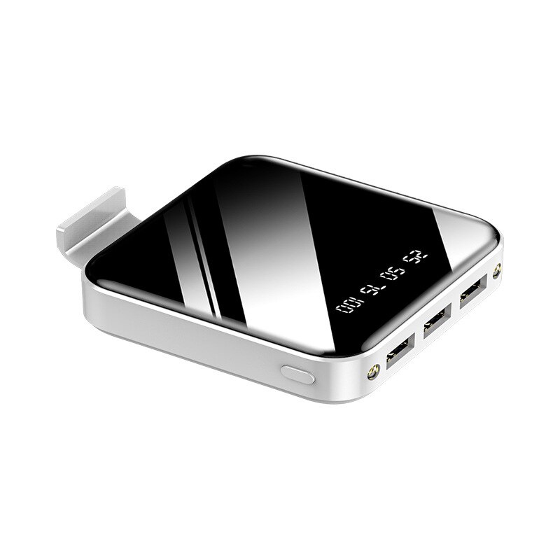 Mini-powerbank 20000 mah, typ c, tragbar, externer akku mit spiegelbildschirm, kompatibel mit xiaomi  mi 8 9 iphone 11.