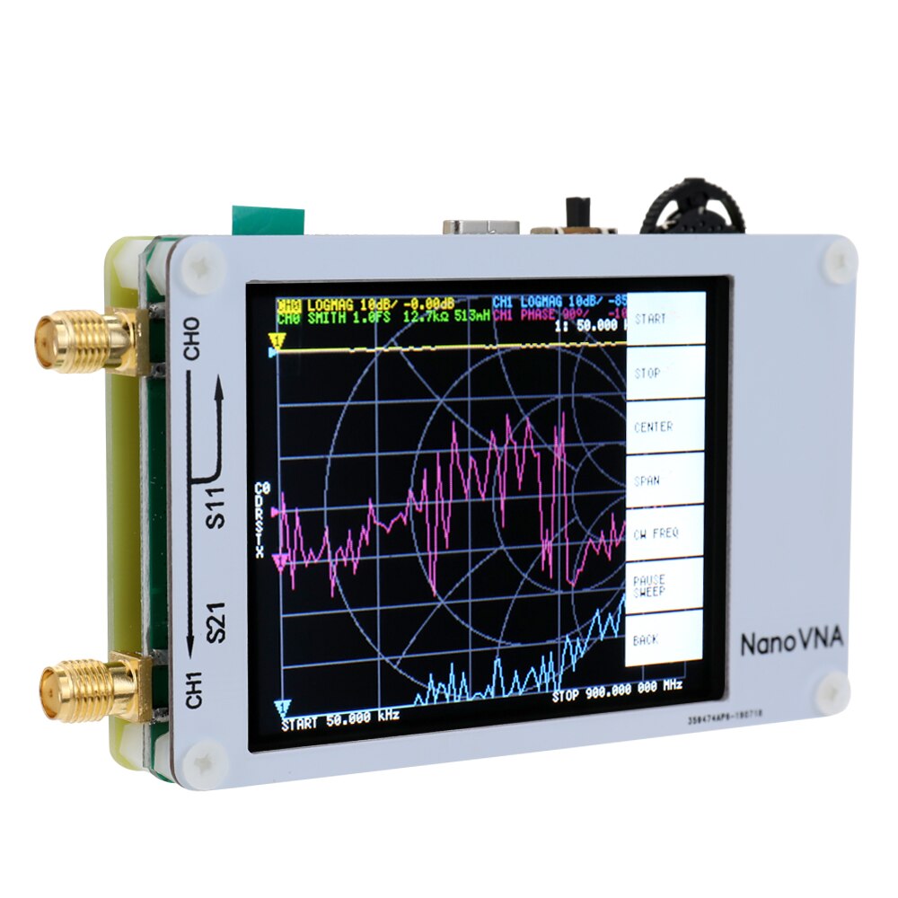 Analyseur de réseau Nano vectoriel tenu dans la main 50 KHz-900 MHz affichage numérique ondes courtes MF HF VHF UHF analyseur d'antenne onde debout
