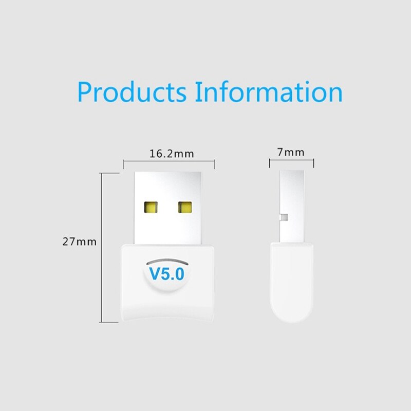 Computer Bluetooth Adapter 5.0USB Desktop Dongle Wireless WiFi o Receiver Transmitter