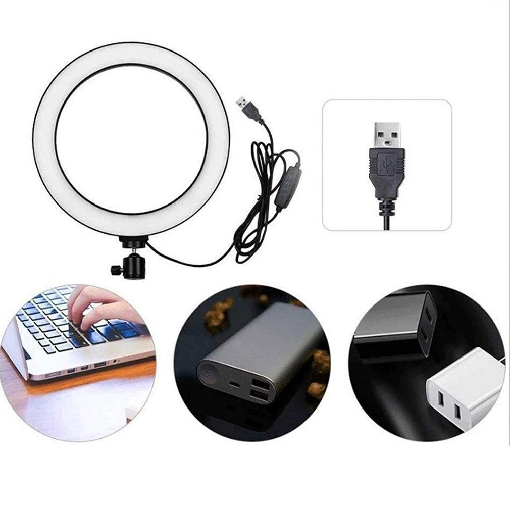 6 Inch Professionele Phtography Licht Dimbare Led Studio Camera Ring Licht Foto Telefoon Video Lamp Selfie Mount