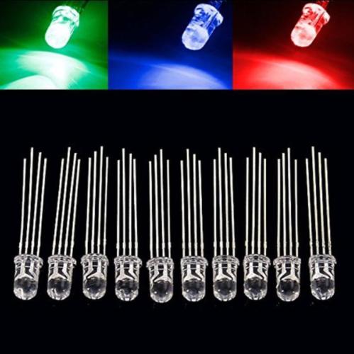 10 Pcs 4-Pin F5 5 Mm Led Rgb Gemeenschappelijke Kathode Super Bright Bulb Lamp Nieuw
