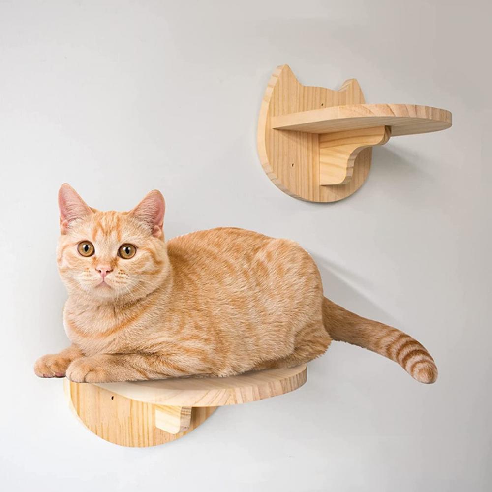 Kattenklimwand Gemonteerde Hangmat Krabpaal Voor Kat Houten Meubelladder Trappen Katten Slapen En Spelen