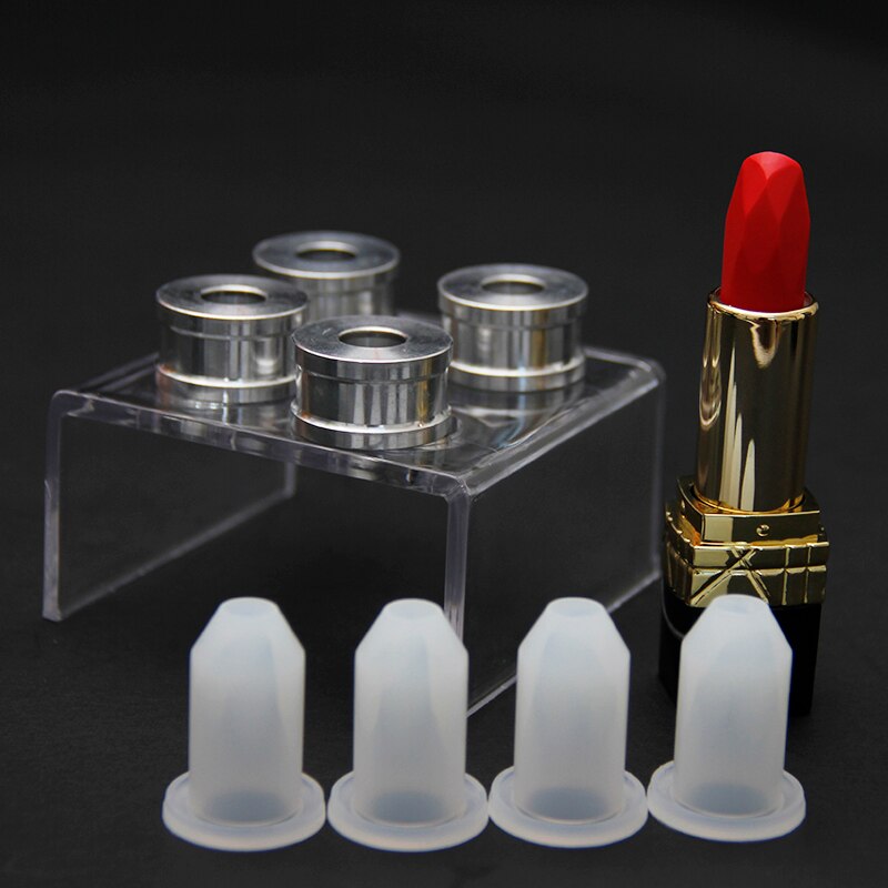 4 teile/satz Herstellung manuelle lippenstift bilden diy/anfänger lippenstift bilden/Neue Silikon Lippenstift bilden Aluminium Ring bilden Halfter: 9