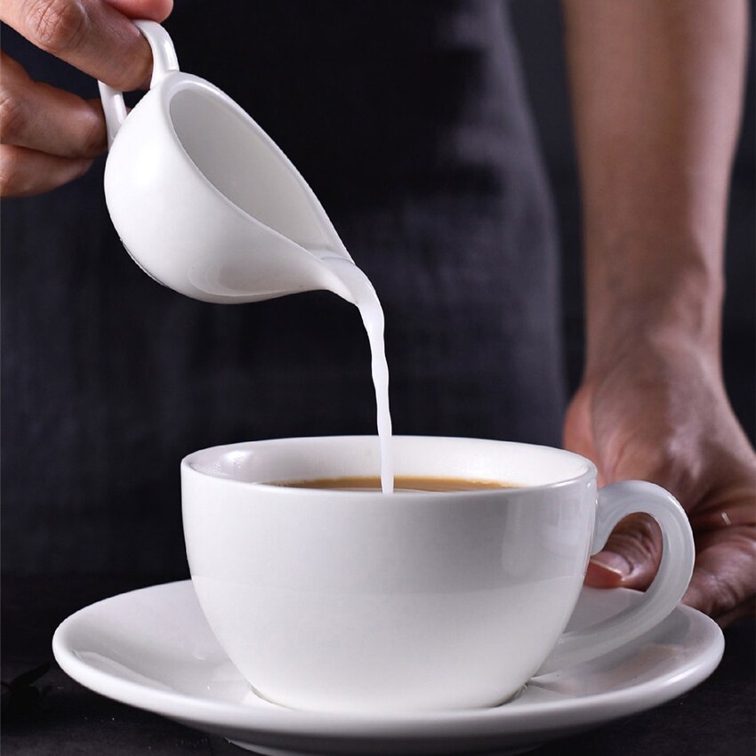 Japanischen Milch Krüge mit Griff Scharf Adler Mund Aufschäumen Topf Kaffee Behälter Porzellan matt Glasierte Oberfläche Soße Tasse