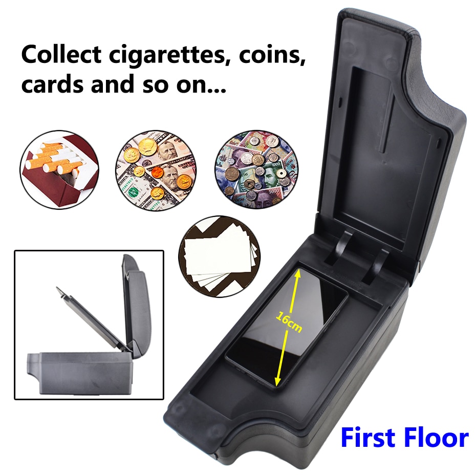 Car Styling Black Center Console Box For Hyundai Accent - Armrest