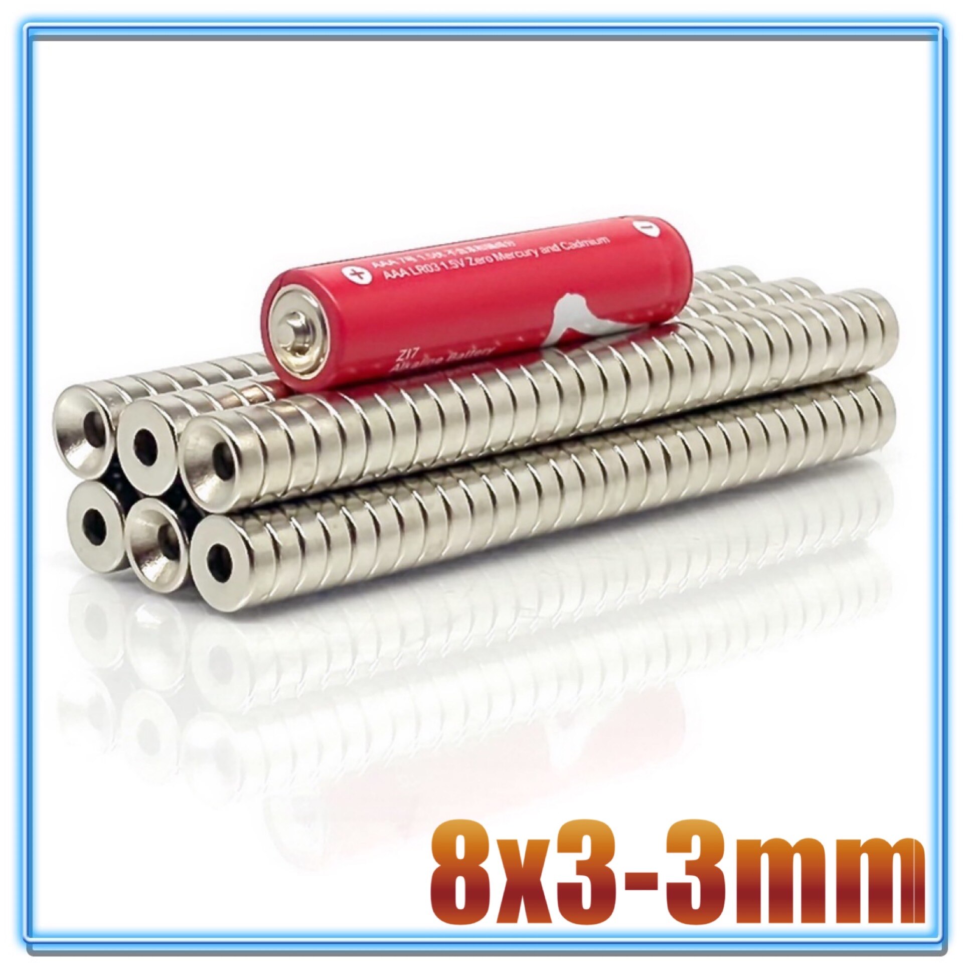 10 ~ 200 pièces 6x3 8x3 10x3 12x3 18x3 trou 3 N35 NdFeB fraisé rond aimant Super puissant fort Permanent magnétique imane disque