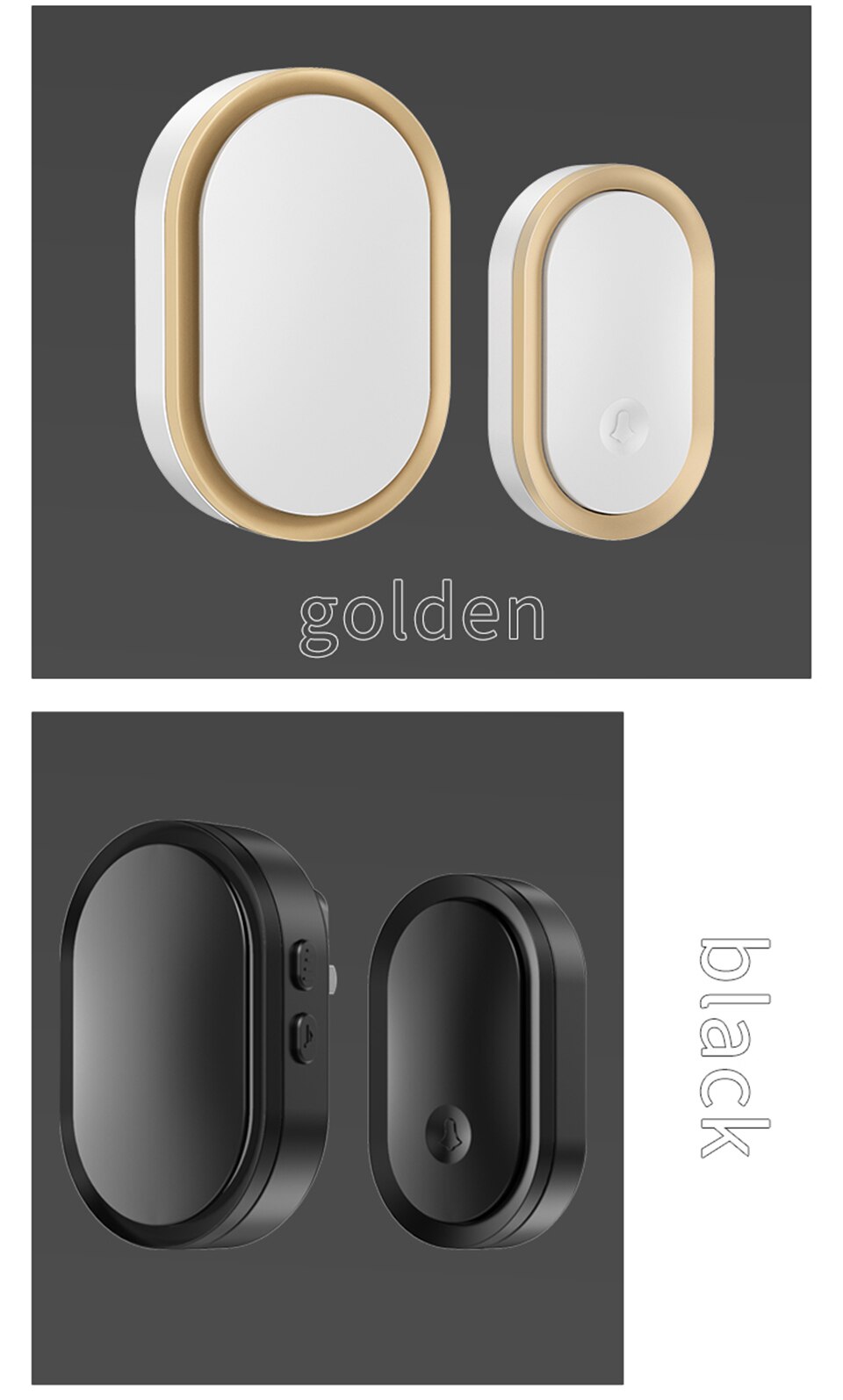 CACAZI Smart Wireless Doorbell Waterproof Touch Button 2 Button 3 Receiver 300M Range Home Security Door Call Bell 36 Ring