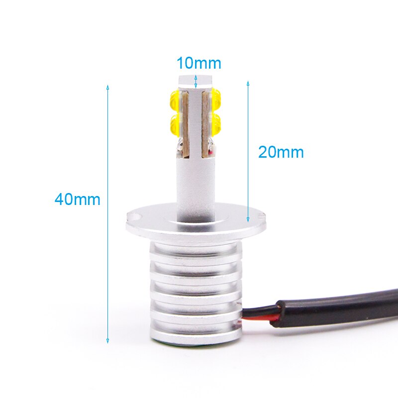 2 Stuks High Power H3 Led Vervanging Bollen Voor Auto Mistlampen, Dagrijverlichting, drl Lampen Wit Geel Met Cree Chips