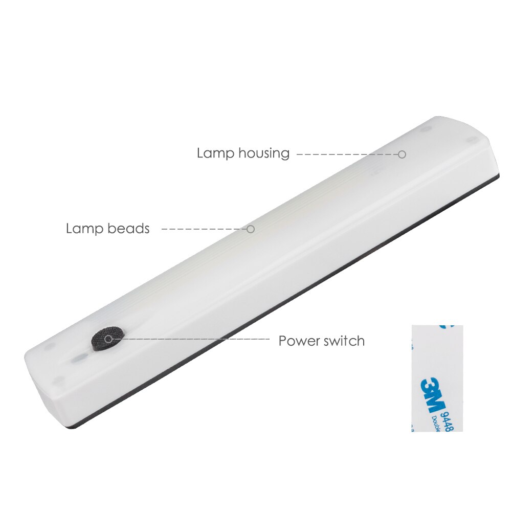COB LED Schakelaar Nachtlampje Veranda Wandlamp voor Slaapkamer Hal Kast Keuken Draadloze Kast Verlichting Met Magnetische Strip door AAA